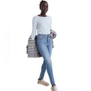 MADEWELL Curvy High-Rise Skinny Jeans Ainsworth Wash Raw Hem